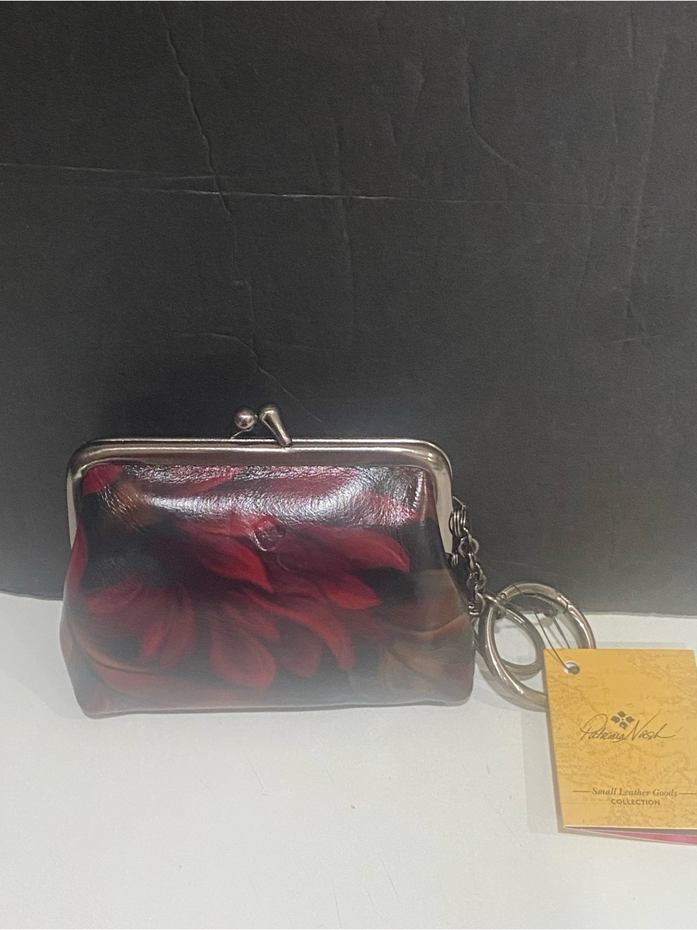NEW Patricia Nash Savena Wristlet Rustic Mums Floral Pattern Coin Purse